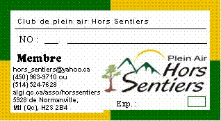 Carte de membre